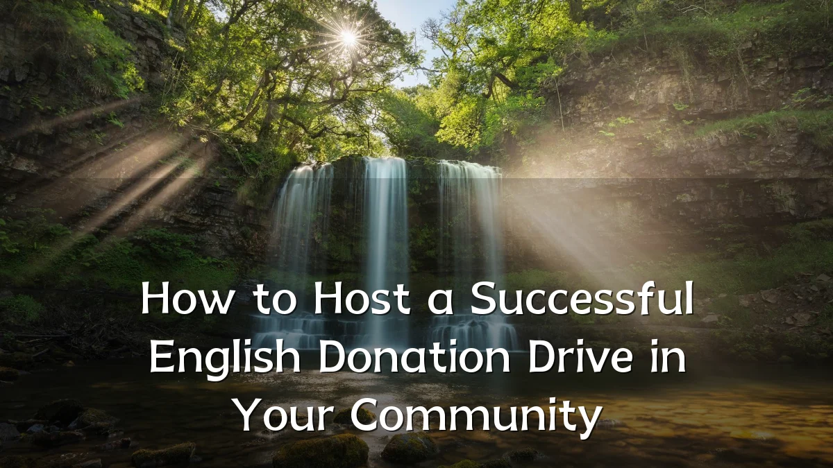 How to Host a Successful English Donation Drive in Your Community
