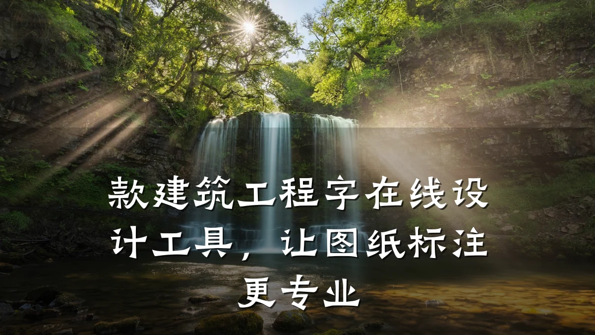 款建筑工程字在线设计工具，让图纸标注更专业