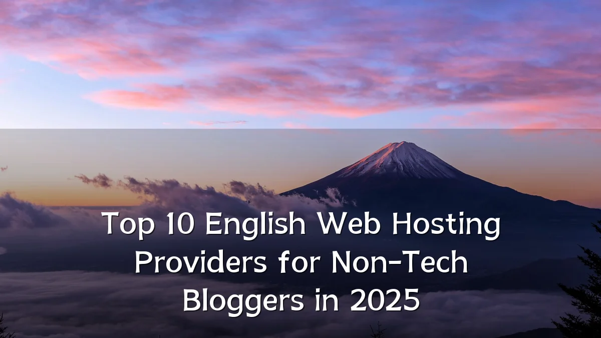 Top 10 English Web Hosting Providers for Non-Tech Bloggers in 2025