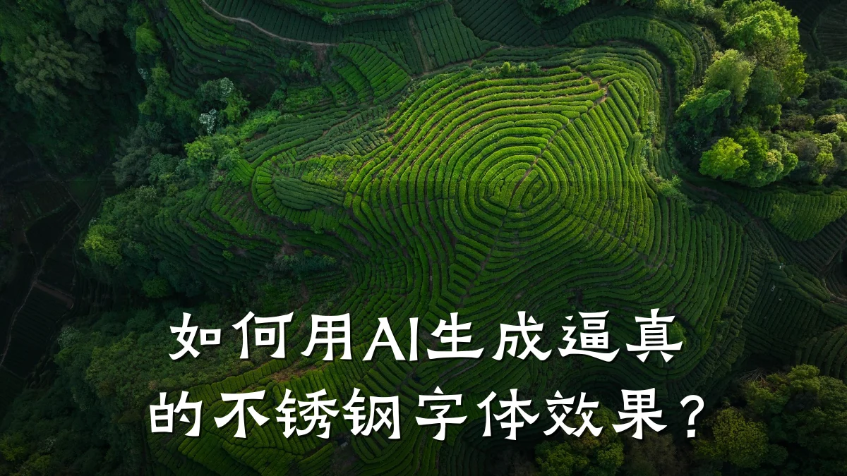 如何用AI生成逼真的不锈钢字体效果?