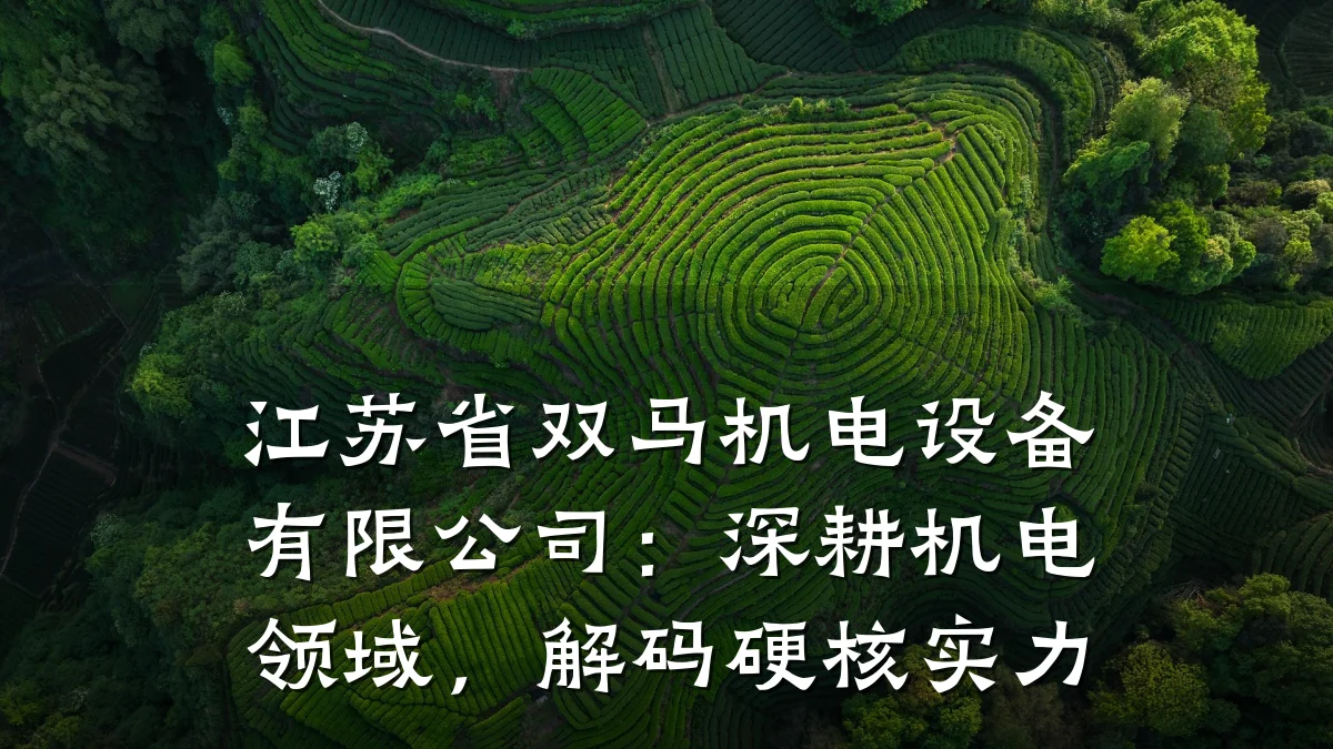 江苏省双马机电设备有限公司:深耕机电领域,解码硬核实力